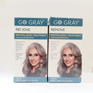 2x GO GRAY Remove Revitalizing Treatment Hair Color Remover 1 Application each